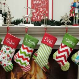 Personalized Christmas Stockings Set Of 8 You Choose Your Favorite Christmas Stockings - thumbnail 2