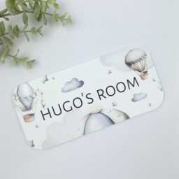 Personalised Hot Air Balloon Room Sign Cloud Theme Nursery Decor - thumbnail 2