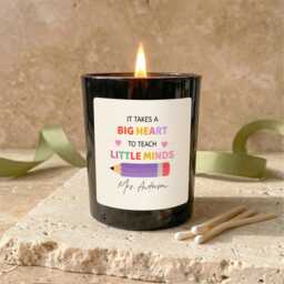It Takes A Big Heart To Teach Little Minds Candle, Personalised Teacher Gift, Custom Appreciation Kindergarten Candle - thumbnail 3