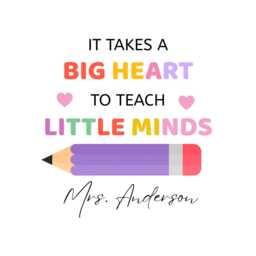 It Takes A Big Heart To Teach Little Minds Candle, Personalised Teacher Gift, Custom Appreciation Kindergarten Candle - thumbnail 2