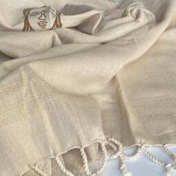 Large Turkish Beach Towel Linen Cotton Hand-Loomed Peshtemal Absorbent Quick Dry - thumbnail 3