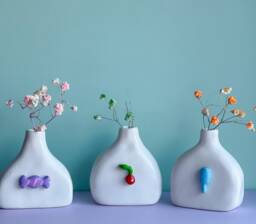 Pastel Tiny Vases/Mini Cute Vase Vases Bud Cool Birthday Gift Dried Flower Holder Keepsaker Miniature Pot - thumbnail 1