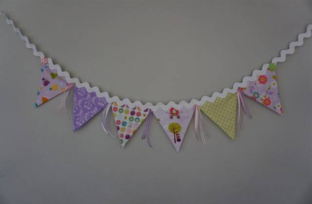 Fairy Tale Princess Bunting, Lavender Pink Party Or Bedroom Decor - image 1