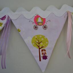 Fairy Tale Princess Bunting, Lavender Pink Party Or Bedroom Decor - thumbnail 3
