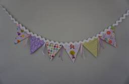 Fairy Tale Princess Bunting, Lavender Pink Party Or Bedroom Decor - thumbnail 1