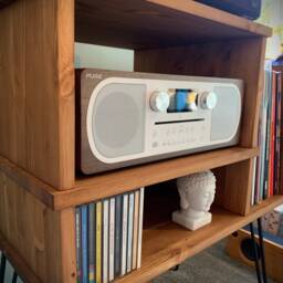 Record Player Stand Handcrafted Turntable Cabinet With Vinyl Storage, Holder Minimalist Design Customised Sizes/ Colours - thumbnail 2
