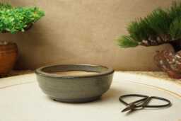 Handmade Purple Black Mame Bonsai Pot. 10cm Diameter, 3.5cm High. G2475.3 - thumbnail 1