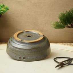 Handmade Purple Black Mame Bonsai Pot. 10cm Diameter, 3.5cm High. G2475.3 - thumbnail 3