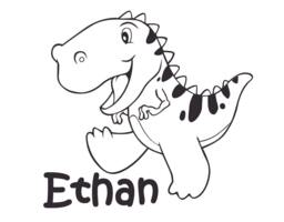 Kids Personalized Dinosaur Vinyl Wall Art Decal Sticker - thumbnail 1