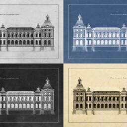 Print Of Vintage Elevation Plan The Louvre in Paris, France - thumbnail 3
