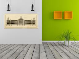 Print Of Vintage Elevation Plan The Louvre in Paris, France - thumbnail 1