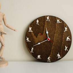 Snowboarding Clock Wall Decor With Snowboarders Snowboard Winter Extreme Sport - thumbnail 3