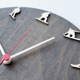 Snowboarding Clock Wall Decor With Snowboarders Snowboard Winter Extreme Sport - thumbnail 2