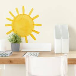Watercolor Sun - Fabric Wall Decal Color Story Mej - thumbnail 1