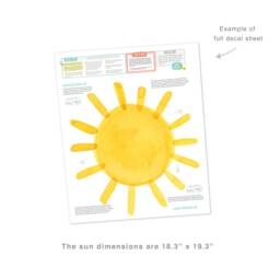 Watercolor Sun - Fabric Wall Decal Color Story Mej - thumbnail 4