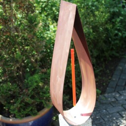 Suncatcher Rust Steel Candle Granite Column 72 cm Fluorescent Acrylic Glass Sculpture En M??tal Metal Art St??l Skulptur Escultura - thumbnail 2