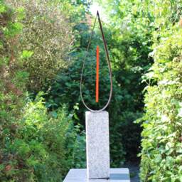 Suncatcher Rust Steel Candle Granite Column 72 cm Fluorescent Acrylic Glass Sculpture En M??tal Metal Art St??l Skulptur Escultura - thumbnail 4