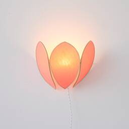 Grapefruit & Gold Flower Wall Light - thumbnail 2