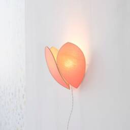 Grapefruit & Gold Flower Wall Light - thumbnail 4