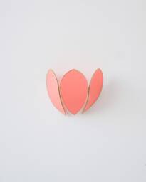 Grapefruit & Gold Flower Wall Light
