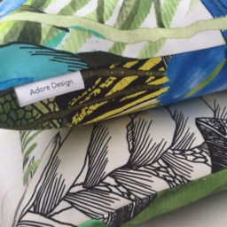 Decorative Pillow Cover in Jardin Exo'chic - Bougainvillier Lacroix For Designers Guild. Double Sided - thumbnail 3