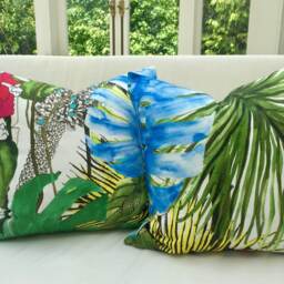 Decorative Pillow Cover in Jardin Exo'chic - Bougainvillier Lacroix For Designers Guild. Double Sided - thumbnail 4