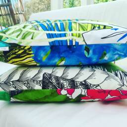 Decorative Pillow Cover in Jardin Exo'chic - Bougainvillier Lacroix For Designers Guild. Double Sided - thumbnail 1