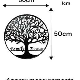 "Large 50cm Wall Art Black Tree Of Life " - thumbnail 2