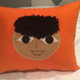 Green, Handmade Rag Doll Pillow - thumbnail 4