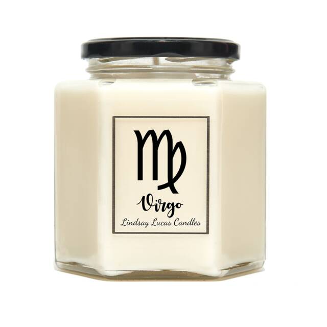 Virgo Horoscope Scented Candle, Zodiac Constellation Astrology Gift, Star Sign Birthday Candles Astronomy - image 1