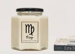 Virgo Horoscope Scented Candle, Zodiac Constellation Astrology Gift, Star Sign Birthday Candles Astronomy - thumbnail 2