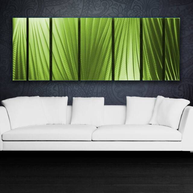 Green Metal Wall Art Contemporary Aluminum Sculpture By Brian M Jones - image 1