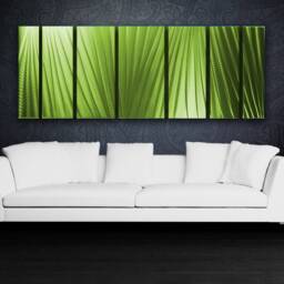 Green Metal Wall Art Contemporary Aluminum Sculpture By Brian M Jones