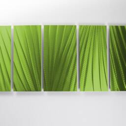 Green Metal Wall Art Contemporary Aluminum Sculpture By Brian M Jones - thumbnail 3