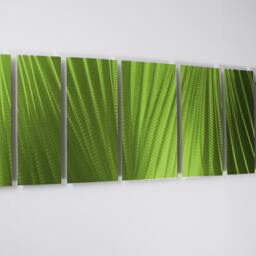 Green Metal Wall Art Contemporary Aluminum Sculpture By Brian M Jones - thumbnail 2