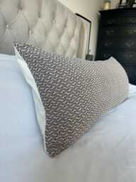 Handwoven Bolster Pillow Cover Taupe Brown Hmong Cushion
