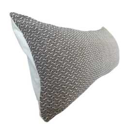 Handwoven Bolster Pillow Cover Taupe Brown Hmong Cushion - thumbnail 4