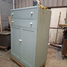 Vintage Linen Cupboard, Kitchen Larder Cabinet. Hallway Storage - thumbnail 2