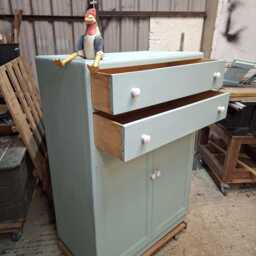 Vintage Linen Cupboard, Kitchen Larder Cabinet. Hallway Storage - thumbnail 3