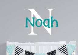 Boys Name Wall Decal - Girls Nursery Boys Decor - Vinyl Decal - thumbnail 1