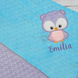 Personalized Baby Blanket-Owl Blanket-Personalized Owl Minky Blanket-Minky Blanket-Minky Baby Blanket-Baby Girl Boy Blanket - thumbnail 2