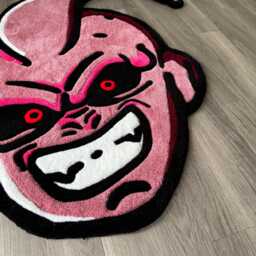Handmade Dragonball Kid, Majin, Super Buu Tufted Rug - thumbnail 3