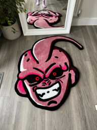 Handmade Dragonball Kid, Majin, Super Buu Tufted Rug - thumbnail 1
