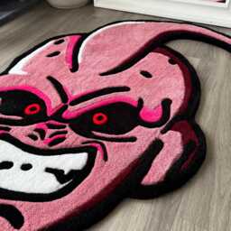 Handmade Dragonball Kid, Majin, Super Buu Tufted Rug - thumbnail 2