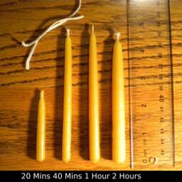 44 X 4Inch Beeswax Taper Candles - 40 Minute Burntime - thumbnail 4