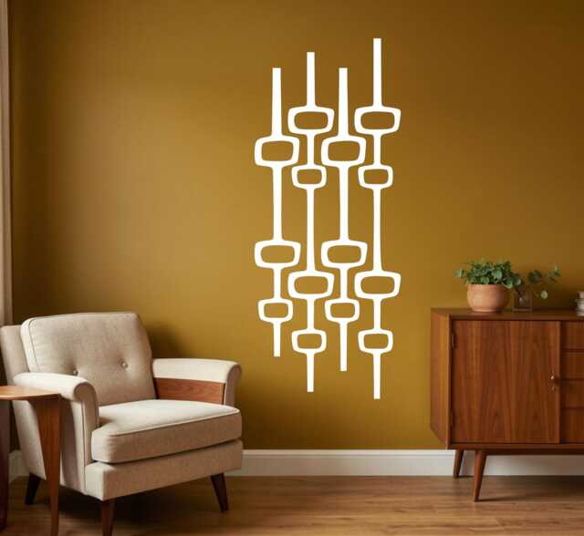 Sale Abstract Patterns, Vintage Wall Decal, Living Room Decor - image 1