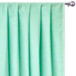 Mint Green Silk Dupioni Curtain Panels - Rod Pocket, Grommet, Box Pleat, Three Pinch Tab Top & Plain Ring Top - thumbnail 1