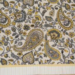 Gold Paisley Valance 17x55 - Chauncey Cliffside Curtain - Mill Creek Rod Pocket Drapery Custom Window Topper Dressing Drapes Home D??cor - thumbnail 2