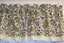 Gold Paisley Valance 17x54 - Chauncey Cliffside Curtain - Mill Creek Rod Pocket Drapery Custom Window Topper Dressing Drapes Home D??cor