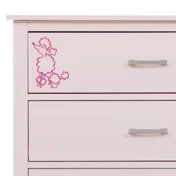 French Poodle Wall Decal Chic Paris Decor, Removable Vinyl Sticker - thumbnail 2
